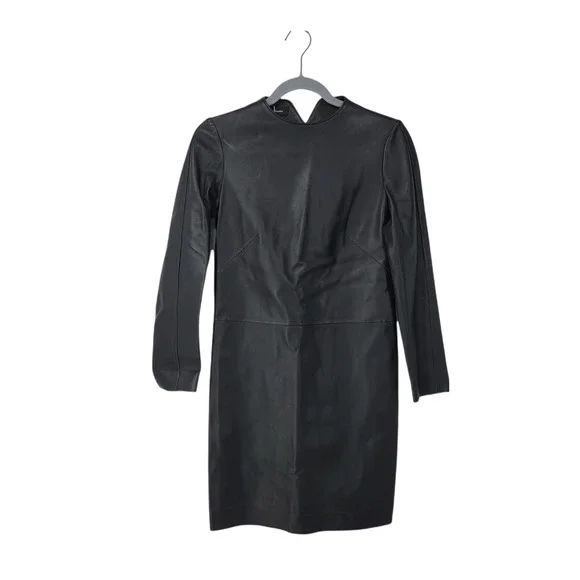 faux leather dress cheap Mostly Amused Faux Leather Dress in Black Curves
